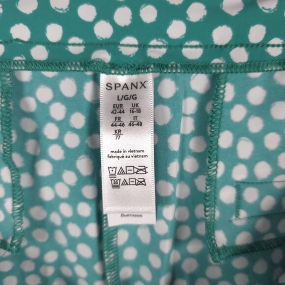 NWT SPANX Polka Dot Kelly Green Sunshine Shorts 6” Slash Pockets 50213R‎ Sz L - Picture 7 of 14